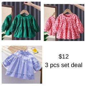 3pcs Girls Blouses